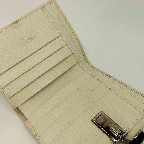 グッチ GUCCI クリップ レザー2つ折り財布 レディース