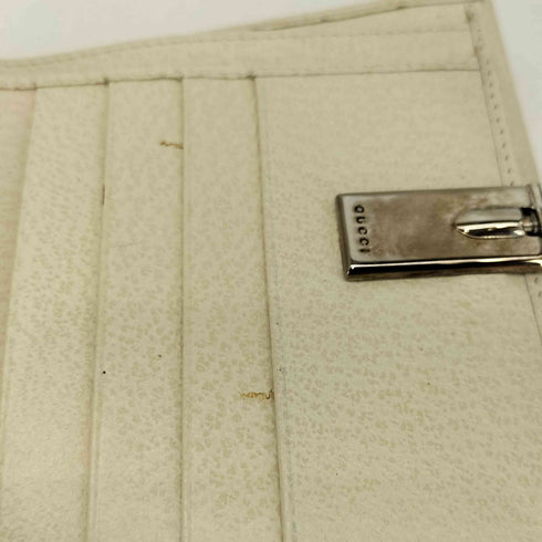 グッチ GUCCI クリップ レザー2つ折り財布 レディース
