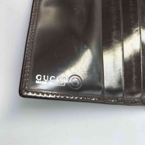 グッチ GUCCI エナメル クリップ 2つ折り財布 レディース