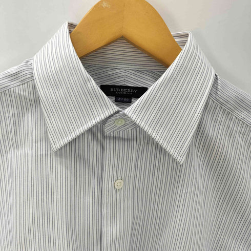 バーバリーロンドン BURBERRY LONDON Striped Dress Shirt L/S ストライプ レギュラーカラー ドレス シャツ 襟芯 メンズ 39-80