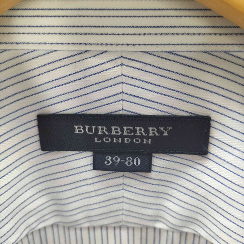 バーバリーロンドン BURBERRY LONDON Striped Dress Shirt L/S ストライプ レギュラーカラー ドレス シャツ 襟芯 メンズ 39-80