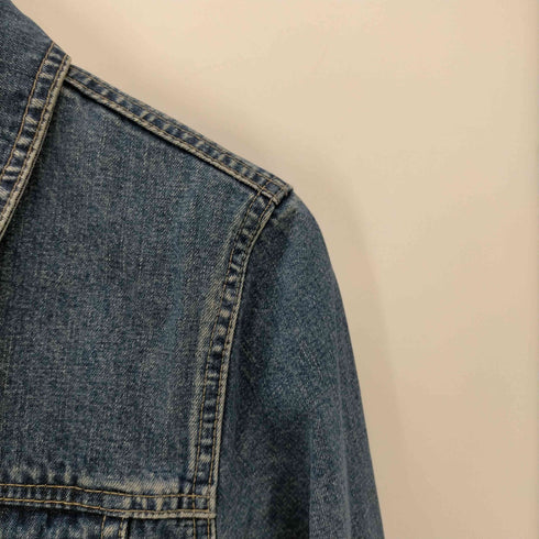 ギャップ Gap 90-00S 紺タグ OLD デニム トラッカー ジャケット 濃絹 レディース S/P