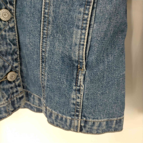 ギャップ Gap 90-00S 紺タグ OLD デニム トラッカー ジャケット 濃絹 レディース S/P
