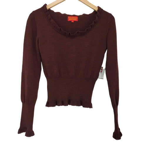 ヴィヴィアンウエストウッドレッドレーベル Vivienne Westwood RED LABEL ウール 薄手 フリルニット レディース JPN:2