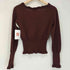 ヴィヴィアンウエストウッドレッドレーベル Vivienne Westwood RED LABEL ウール 薄手 フリルニット レディース JPN:2