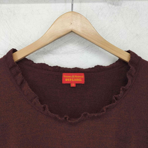ヴィヴィアンウエストウッドレッドレーベル Vivienne Westwood RED LABEL ウール 薄手 フリルニット レディース JPN:2