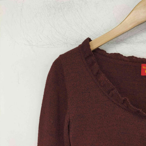 ヴィヴィアンウエストウッドレッドレーベル Vivienne Westwood RED LABEL ウール 薄手 フリルニット レディース JPN:2