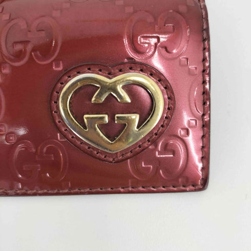 グッチ GUCCI GG柄 シマ ハートプレート 6連キーケース レディース