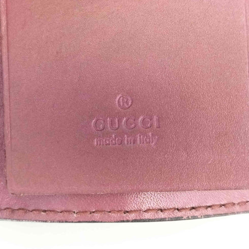グッチ GUCCI GG柄 シマ ハートプレート 6連キーケース レディース