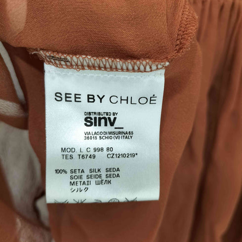 シーバイクロエ SEE BY CHLOE シルク100 バイカラー ブラウス レディース