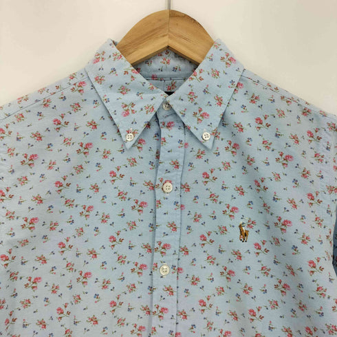 ラルフローレン RALPH LAUREN フラワープリント ポニー刺繍 コットン ボタンダウンシャツ レディース JPN:9号