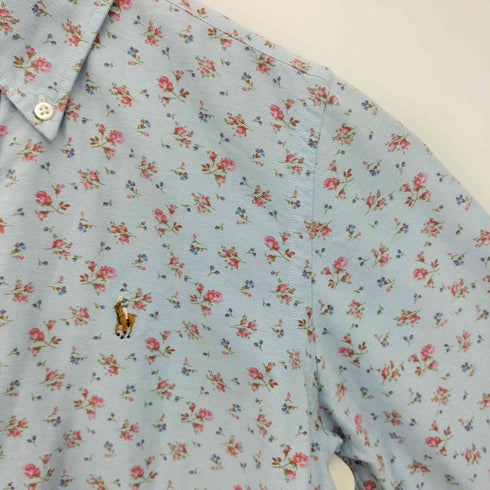 ラルフローレン RALPH LAUREN フラワープリント ポニー刺繍 コットン ボタンダウンシャツ レディース JPN:9号