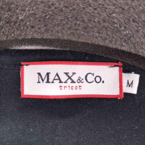 マックスアンドコー MAX&CO. ラインストーンロゴ クルーネックL/S Tシャツ レディース JPN:M