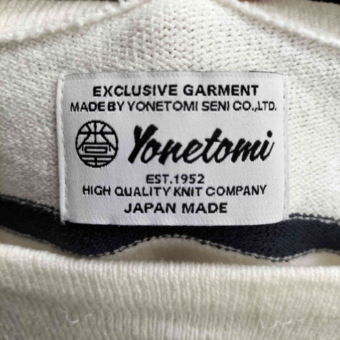 ヨネトミ Yonetomi ウェーブコットンパネルボーダーバスクセーター メンズ JPN:4