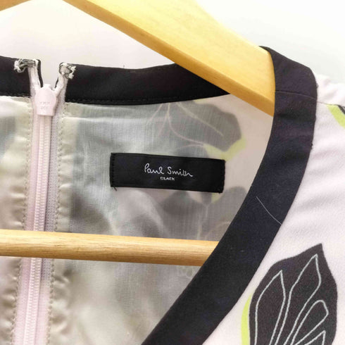 ポールスミスブラック Paul Smith BLACK 花柄 総柄 タック フレア ノースリーブ ワンピース レディース 46L