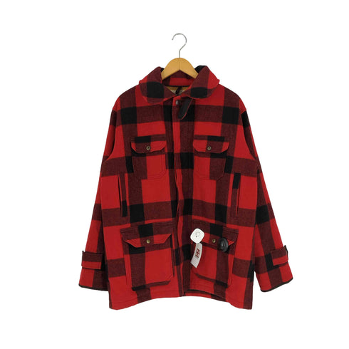 ウールリッチ WOOLRICH 70S 白タグ バッファローチェック マッキーノジャケット ビッグサイズ メンズ US:44