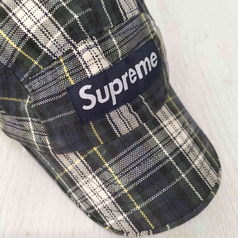 シュプリーム Supreme OLD BOX LOGO ボックスロゴ チェック柄 キャンプ キャップ メンズ