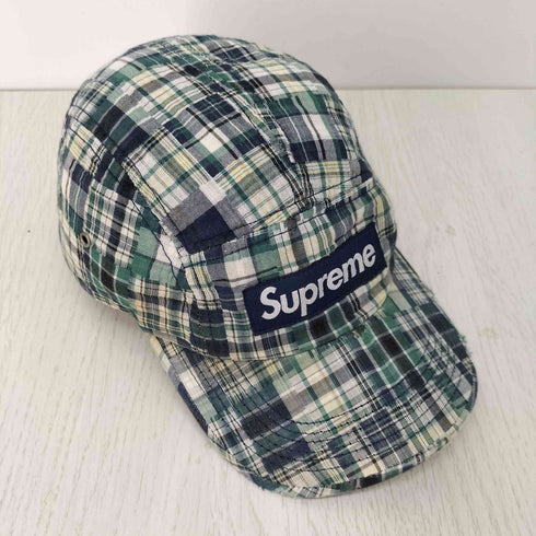 シュプリーム Supreme OLD BOX LOGO ボックスロゴ チェック柄 キャンプ キャップ メンズ