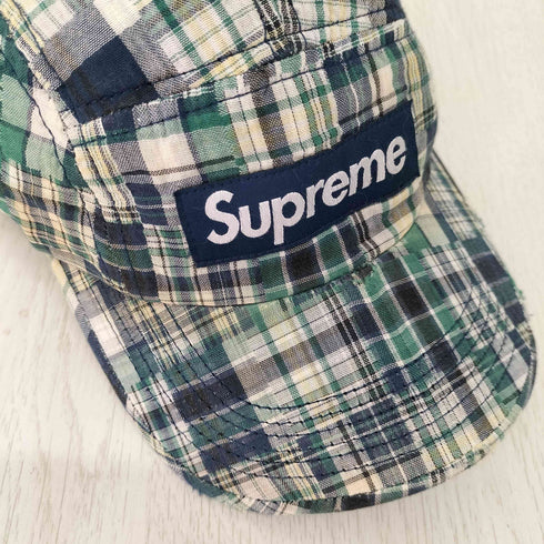シュプリーム Supreme OLD BOX LOGO ボックスロゴ チェック柄 キャンプ キャップ メンズ