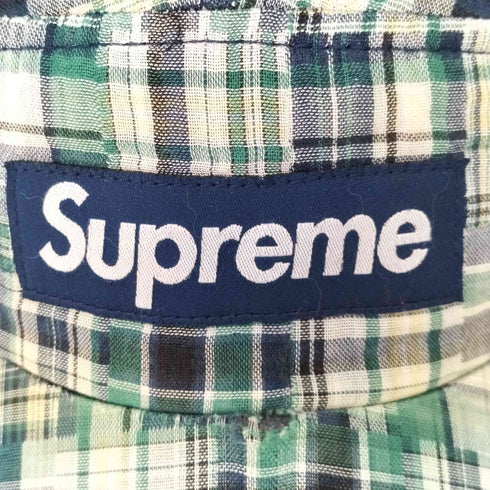 シュプリーム Supreme OLD BOX LOGO ボックスロゴ チェック柄 キャンプ キャップ メンズ
