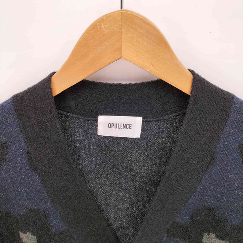 OPULENCE フラワー レオパードカーディガン メンズ FREE