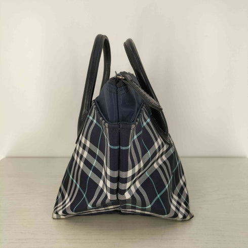 バーバリーズ BURBERRYS BLUE LABEL レザーハンドル ノバチェック 舟形 ミニトート レディース