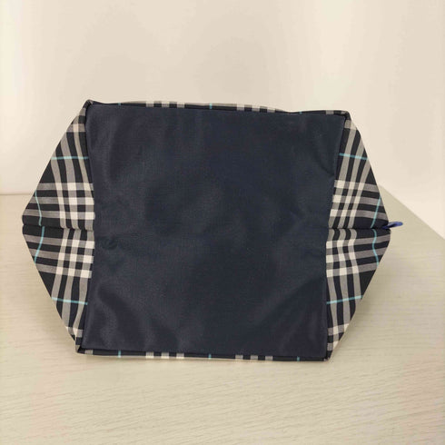 バーバリーズ BURBERRYS BLUE LABEL レザーハンドル ノバチェック 舟形 ミニトート レディース