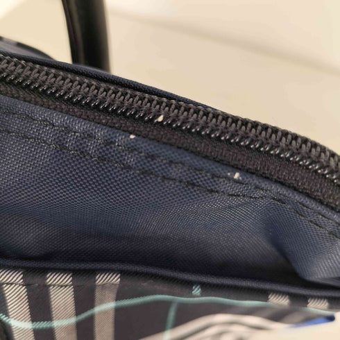 バーバリーズ BURBERRYS BLUE LABEL レザーハンドル ノバチェック 舟形 ミニトート レディース