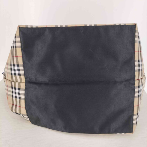 バーバリーズ BURBERRYS BLUE LABEL レザーハンドル ノバチェック 舟形 トートバッグ レディース