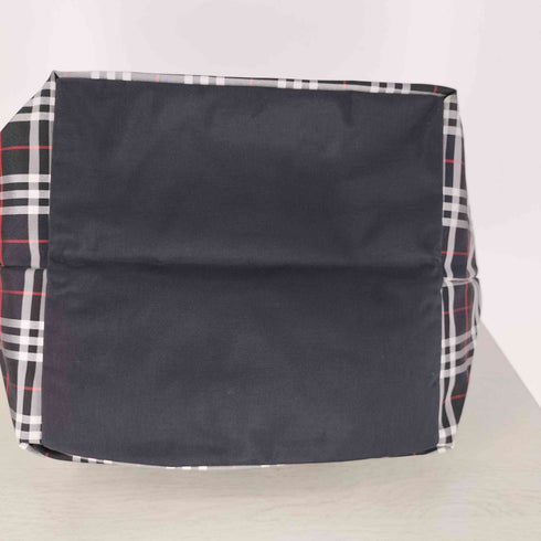 バーバリーズ BURBERRYS BLUE LABEL レザーハンドル ノバチェック 舟形 トートバッグ レディース