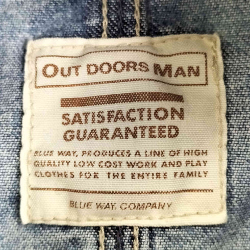 outdoors man デニムカバーオールジャケット メンズ JPN:L