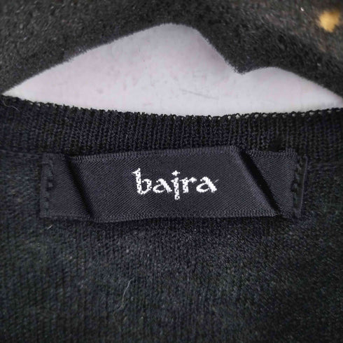 バジュラ bajra ノーカラーシアーカーディガン レディース