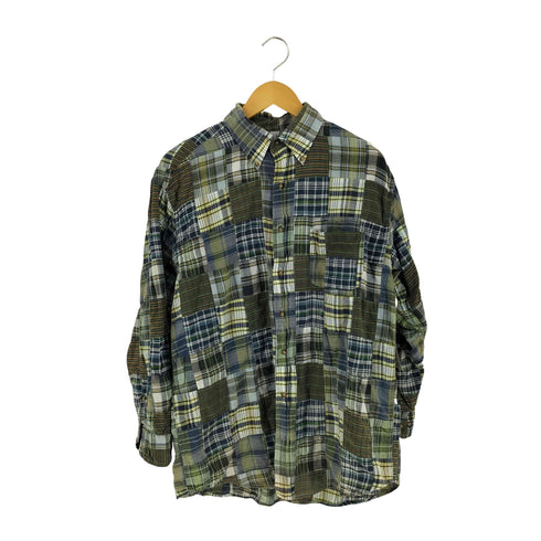 ブルックスブラザーズ BROOKS BROTHERS sport shirtパッチワークシャツ メンズ import:L