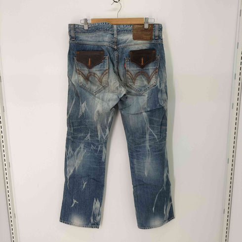エドウィン EDWIN Y2K Blue Trip ダメージ ブリーチ 加工 デニム メンズ 34×33