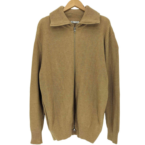 ザラ ZARA ダブルジップ リブ ドライバーズニット メンズ import:L