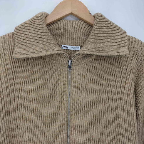 ザラ ZARA ダブルジップ リブ ドライバーズニット メンズ import:L