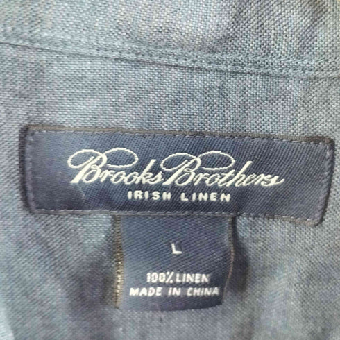 ブルックスブラザーズ BROOKS BROTHERS irish linen リネン100%シャツ メンズ import:L