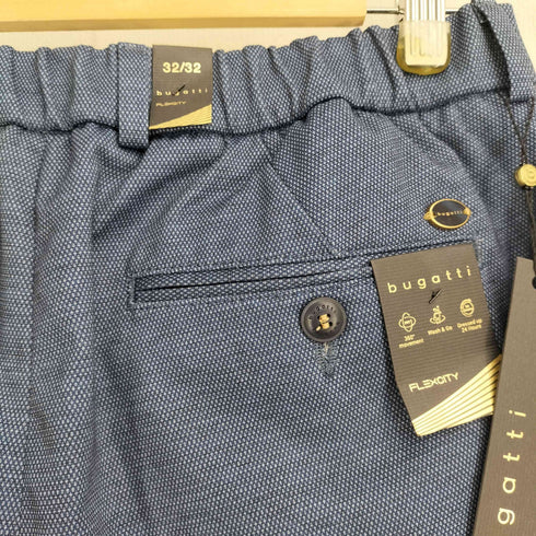 ブガッティ bugatti FLEXCITY ストレッチ タックパンツ メンズ US:32-33
