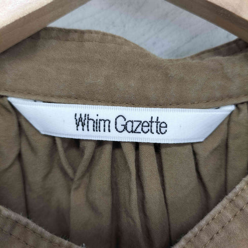 ウィムガゼット Whim Gazette 2way ノースリーブ ギャザー シャツワンピース レディース FREE