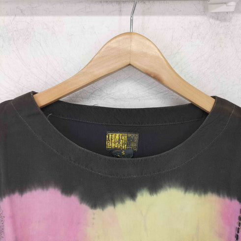 ATLAST STUDIO 80-90s MADE IN INDIA ボートネック タイダイ染め 半袖 カットソー レディース import:S