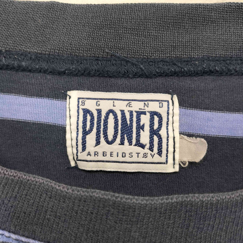 pioner arbeidstoy クルーネック 半袖 ボーダー柄 Tシャツ メンズ