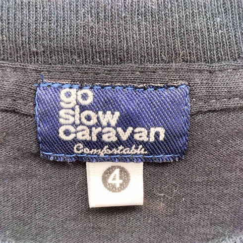 ゴースローキャラバン go slow caravan ベアプリント クルーネック Tシャツ メンズ JPN:4
