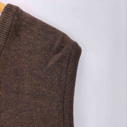 エルエルビーン L.L.Bean 90S PURE NEW WOOL スコットランド製 メランジ ニット ベスト メンズ import:L