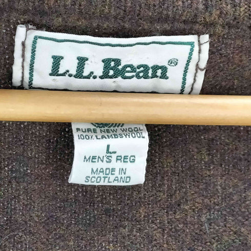 エルエルビーン L.L.Bean 90S PURE NEW WOOL スコットランド製 メランジ ニット ベスト メンズ import:L