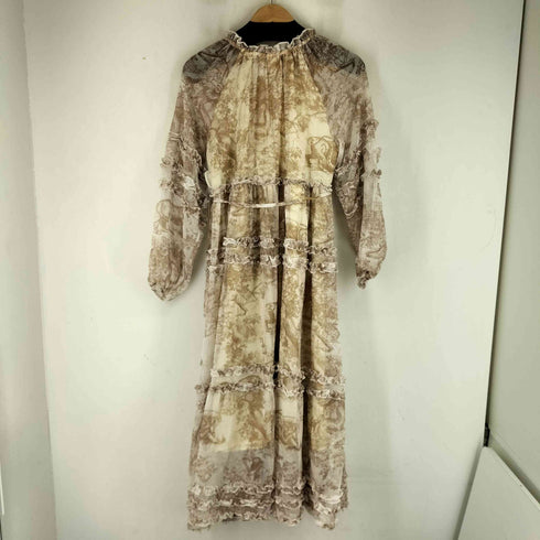 MAISON MARBLE 総柄 シアーフリルワンピース レディース