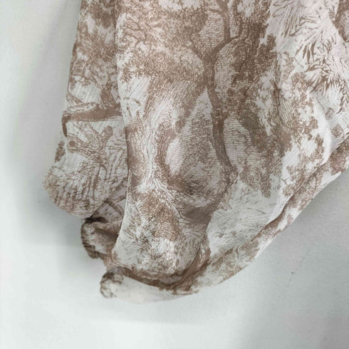 MAISON MARBLE 総柄 シアーフリルワンピース レディース