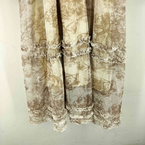 MAISON MARBLE 総柄 シアーフリルワンピース レディース