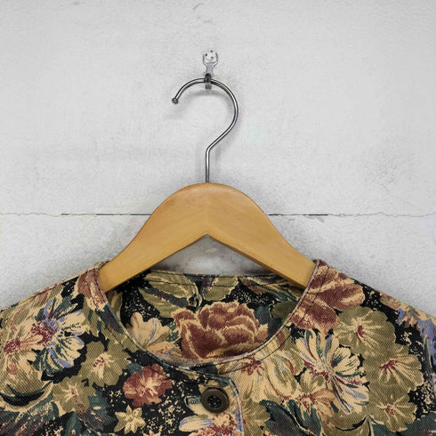 on the verge MADE IN USA ショート丈ノーカラーデニムジャケット レディース S
