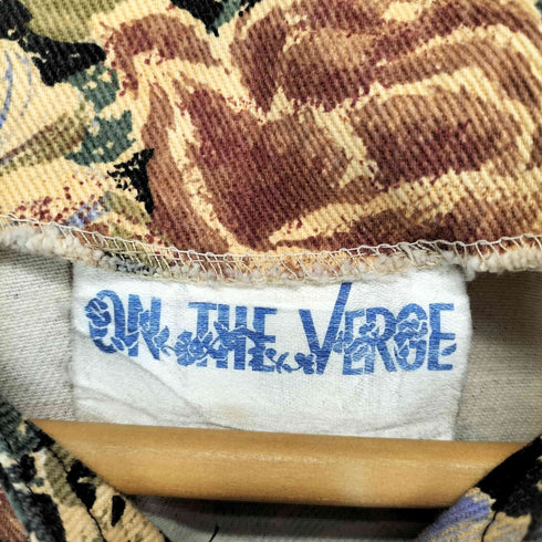 on the verge MADE IN USA ショート丈ノーカラーデニムジャケット レディース S