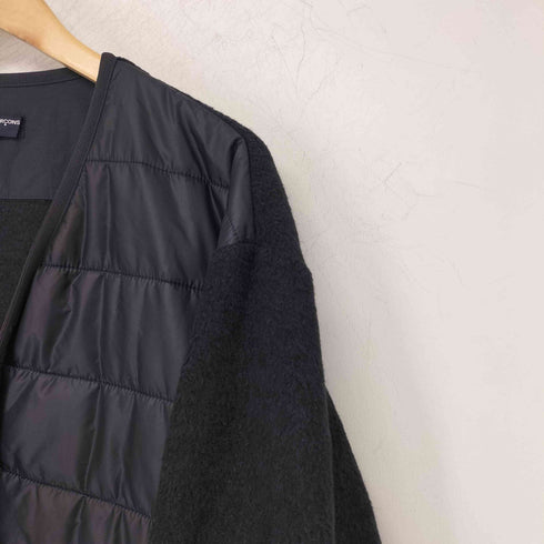 コムデギャルソンオム COMME des GARCONS HOMME 2024AW WOOL PILE × NYLON RIP CROSS QUILT JK ウールパイルミルド加工 キルトジャケット メンズ import:L